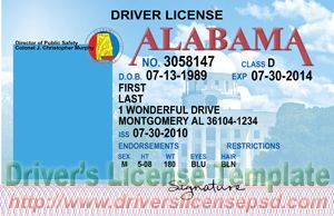 Alabama Drivers License Photos